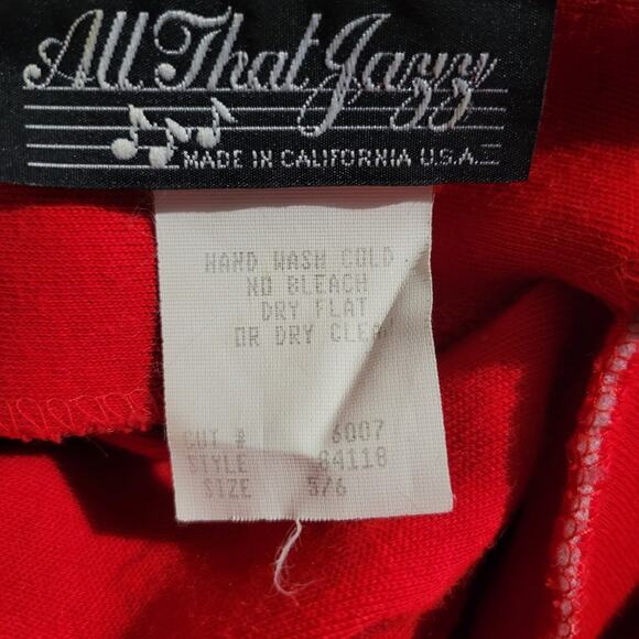 Vintage All That Jazz Blazer Dress Red Twofer Shoulder Pads Mini Buttons Small 4 - Picture 7 of 16